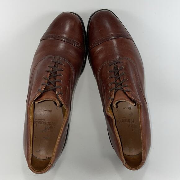 Allen Edmonds Cap Toe Dress Shoes Mens Size 8.5 D Brown Leather - Picture 6 of 9
